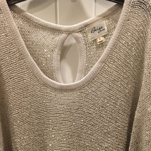 Sexy beige rhinestone dress with shoulder cut - Picture 4 of 6